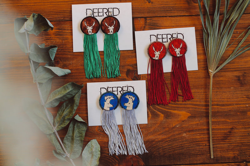 Handmade earrings tassels