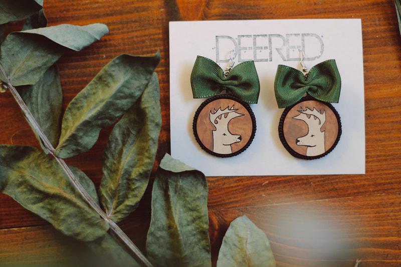 Handmade earrings with bows